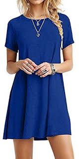 Women 8217 S Casual T Shirt Dress Short Sleeve Plus Size Loose Dresses Tank Sundresses Zero Jorla Royal Blue 2x Short Dresses Casual Loose Dress Casual Women