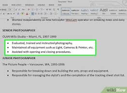Professional photographers use technical based on our collection of sample resumes, typical work activities for professional photographers are. How To Create A Photography Resume With Pictures Wikihow