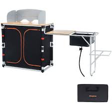 Du erhältst ein produkt, auf das du. Kingcamp Campingkuche 190x46x86cm Silber Schwarz Bei Camping Wagner Campingzubehor