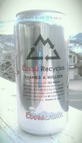 Coors Light Mountain Recycle Logo Packaging Coors Light Evian Bottle Bottle