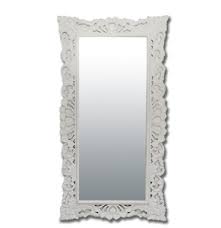 In this diy post, i'll show you how to build a rustic wooden mirror frame. Lot Art White Wood Framed Full Length Mirror