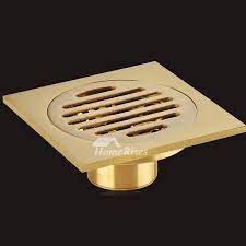 The shower drain is designed for both residential and commercial use and comes with a classic linear filter for the water to flow through. Astm Gold Brushed Brass Deodorant Square Shower Drain