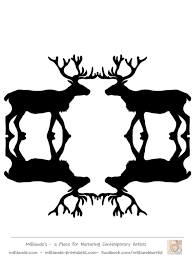 Black And White Deer Clipart Images Free Reindeer Clipart Silhouettes For Printable Reindeer Crafts At Www Milliande Printables Com Great Bla Reindeer Silhouette Animal Silhouette Reindeer Craft