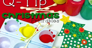 Download Christmas Q Tip Painting Printables Totschooling Toddler Preschool Kindergarten Educational Printables Yellowimages Mockups