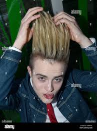 John Grimes and Edward Grimes aka Jedward take a break from dance  rehearsals to spend time with fans ahead of supporting Westlife at Croke  Park Dublin, Ireland 21.06.12 Stock Photo