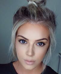 Pin By Phoebe On Chloe Boucher Dark Skin Blonde Hair Grey Hair Tan Skin Blonde Hair Makeup