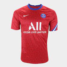 Mukiele escorrega ao tentar aliviar a bola do lado direito da defesa, di maría fica com o esférico à mercê, cruza e bernat segundo golo do psg! Camisa Paris Saint Germain Pre Jogo 20 21 Nike Masculina Vermelho Branco Allianz Parque Shop