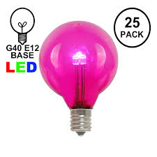 Pink Led G40 Glass Globe Light Bulbs Novelty Lights
