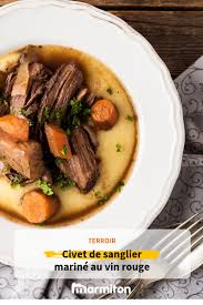 Civet De Sanglier Marine Au Vin Rouge Recette Civet De Sanglier Recette Civet De Sanglier Sanglier Recette