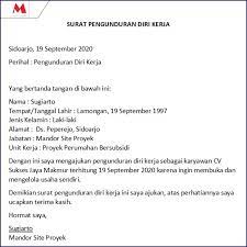 Contoh surat resign banyak dicari pekerja yang berencana mengundurkan diri. 55 Contoh Surat Izin Permohonan Kuasa Pengunduran Diri