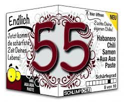 Endlich 55 Jahre Geschenk Witzige Geschenkideen Zum Geburtstag Schlump Chili Shop