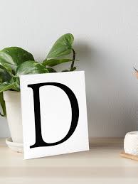 Symbol and sign of the fourth letter. D Alphabet Letter Dee Delta Denver A To Z 4th Letter Of Alphabet Initial Name Letters Tag Nick Name Art Board Print By Tomsredbubble Redbubble