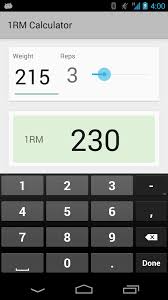 One Rep Max Calculator 1 1 Apk Download Android Health