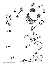 Halloween bat connect the dots and coloring page, commercial use allowed. Connect Dots Halloween Page 20