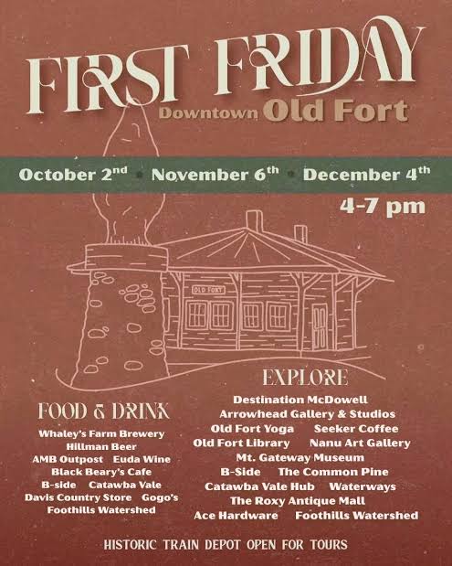 Old Fort, NC's First Friday Event Kicks Off Tomorrow with Street Progress, Local Businesses, and Food Specials