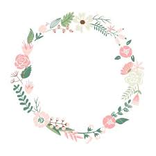 Floral Frame Cute Retro Flowers Arranged Un A Shape Of The Wreath Perfect For Wedding Invitations And Birthday Wreath Drawing Wreath Illustration Flower Logo