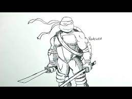 Gambar mewarnai hewan kura kura. Menggambar Kura Kura Ninja Sangat Mudah Drawing Ninja Turtle Youtube