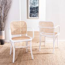 Safavieh Keiko Nautical Solid Cane Dining Chair White Natural Walmart Com In 2020 Cane Dining Chairs Dining Chairs Solid Wood Dining Chairs