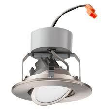 Lithonia Lighting 4 In Brushed Nickel Integrated Led Recessed Gimbal Kit 4g1bn Led 27k 90cri M6 The Home Depot