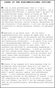 Creed Of The Noncommissioned Officer Google Search Writing Tips Creed Leadership