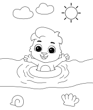 Help your kids to exercise their artistic skills and experiment with colors to produce a bright colorful picture. Beach Scene Coloring Page Free Printables