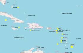Barbados On Map Of Caribbean Map Of Caribbean With Locations For Film And Photo Productions