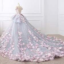 Floral Lace Wedding Dresses Ball Gowns With 3d Flowers Floral Wedding Gown Floral Lace Wedding Dress Ball Gown Wedding Dress