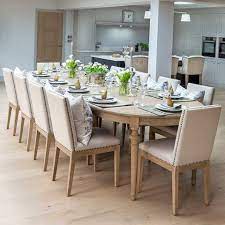 Brunswick Extending Weathered Oak Dining Table Oak Dining Table Large Dining Room Table 12 Seat Dining Table