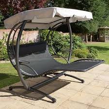 Jarder Two Seater Reclined Swinging Bed This Two Person Swing Seat Is The Ultimate In Relaxation It Has Garden Patio Furniture Garden Furniture Swing Seat