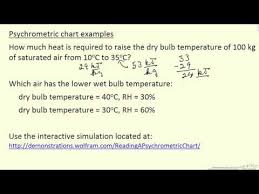 Psychrometric Chart Examples Youtube