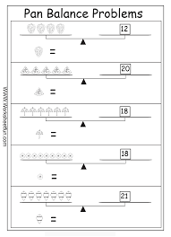 Pan Balance Problems 10 Worksheets Algebraic Reasoning Algebra Worksheets Free Preschool Worksheets Algebra
