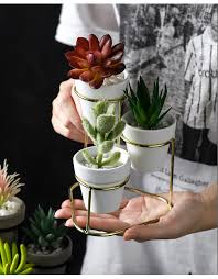 Americana wooden stand,used for pottong plants,would make a great plant display piece.made of pine woods,very primitive. New 3 In 1 Pottery Planters Modern Small Flower Pots With Gold Black Metal Stands Decorative Tabletop Ornaments Home Decoration Flower Pots Planters Aliexpress