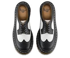 Black And White Wingtip Doc Martens Dr Martens 3989 Bex Smooth Leather Brogue Shoes In 2020 Leather Brogues Brogue Shoes Boot Shoes Women