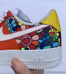 Takashi Murakami Sunflower Air Force 1 The Custom Movement In 2020 Takashi Murakami Aesthetic Shoes Murakami