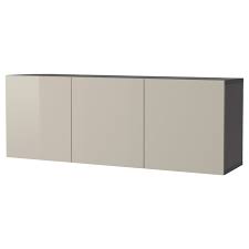Besta Wall Mounted Cabinet Combination Black Brown Selsviken High Gloss Beige 70 7 8x16 1 2x25 1 4 Ikea