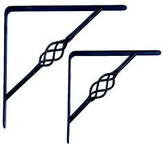 With a more intricate pattern than you would see with a wooden bracket, it is rustic and achla designs wrought iron decorative scroll shelf brackets, pair. Prosource Sb 017ps Decorative Shelf Bracket 8 By 8 Inch Black 045734645332 1