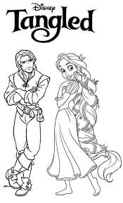 Tangled Rapunzel And Flynn Rider Coloring Page Rapunzel Coloring Pages Disney Coloring Pages Tangled Coloring Pages