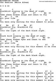 Black Bird In The Dead Of Night Lyrics Blackbird Ukulele Chords Songs Ukulele Songs Guitar Chords And Lyrics