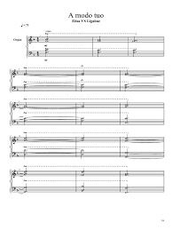 Eros ramazzotti favola spartito per pianoforte pdf. A Modo Tuo Organ