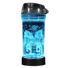 Igloo Yew Stuff Unicorn Kids Water Bottle Led Light Up Design 14 Ounce Water Bottles Home Kitchen