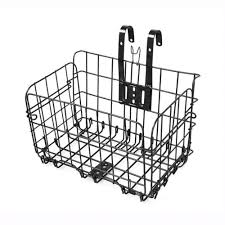 Pieghevole In Metallo Cesto Di Filo Per La Bici Della Bicicletta Anteriore Posteriore Del Sacchetto Appeso Cestino Della With Images Bike Basket Steel Bike Folding Bicycle