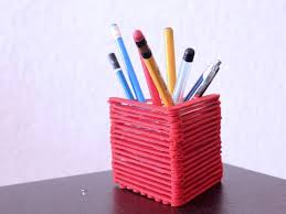Cara Membuat Tempat Pensil Dari Stik Es Krim Bisnis Borneo Tempat Pensil Kerajinan Gagang Es Krim Pensil