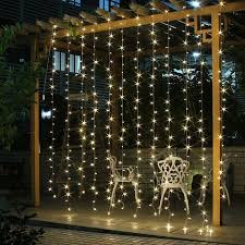Lichterkette vorhang innen • die große kaufberatung weihnachten, partydekoration, innenbeleuchtung, lichterkette, lichtervorhang für spritzwassergeschützt: 300 Led Lichterkette Vorhang 3 3m Lichternetz Mit 3m Stromkabel Warmweiss