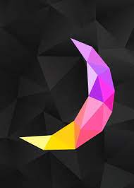 Metal Poster Moon Polygon Art In 2021 Polygon Art Metal Posters Design Metal Posters
