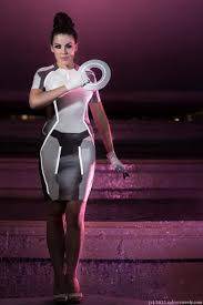 Visit this site for details: How To Make The Perfect Tron Siren Costume For Halloween