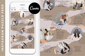 Maybe you would like to learn more about one of these? Instagram Template Canva Puzzle Feed Graphic By Oh July Creative Fabrica