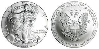 2001 W American Silver Eagle Bullion Coin Bullion No Mint