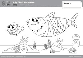 Color wonder marker inks appear only on special color wonder paper, not on skin, clothing or carpets! Baby Shark Halloween Coloring Pages Super Simple