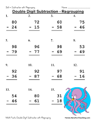 Subtraction with regrouping worksheets 3rd grade 1: 6 Subtraction Worksheet Examples Pdf Examples