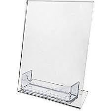 Your business card is a tangible item which you'll be remembered by. Slanted 5 X 7 Sign Holder With Business Card Holder